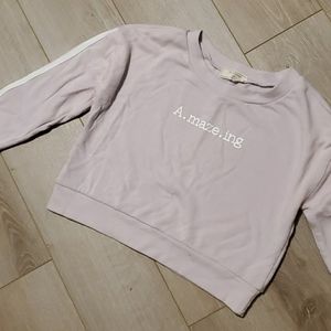 Lavender purple sweat shirt, No Comment Size Mediu